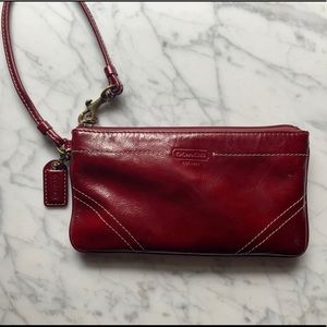 Authentic Coach Smooth Patent Leather Wristlet